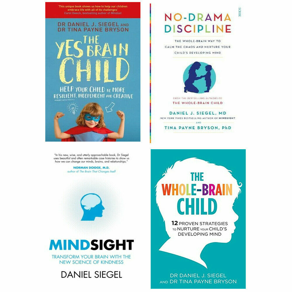 Mindsight, Whole-Brain, No-Drama Discipline,Yes Brain 4 Books Collections Set PB