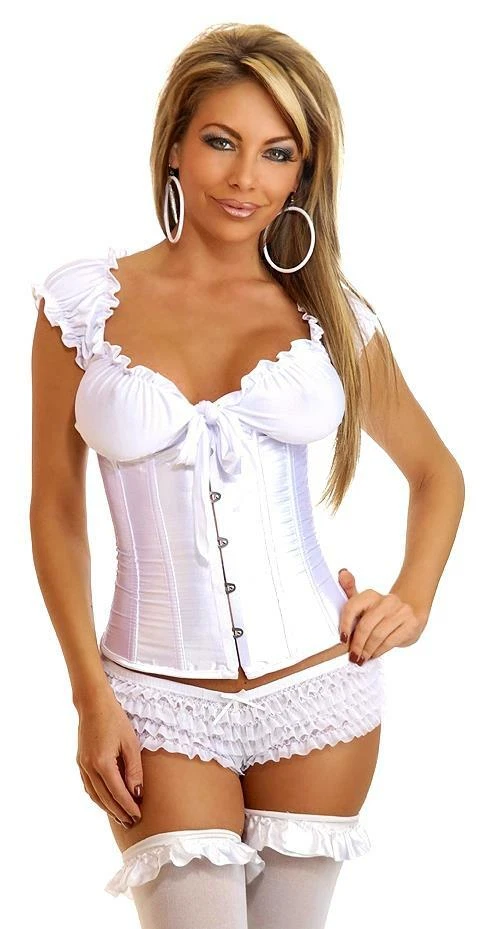 BUSTINO GUÈPIÈRE REGGICALZE intima bianco - White Garter