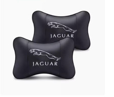 2PCS Real Leather Car Seat Headrest Neck Cushion Pillows For 1980-2025 Jaguar