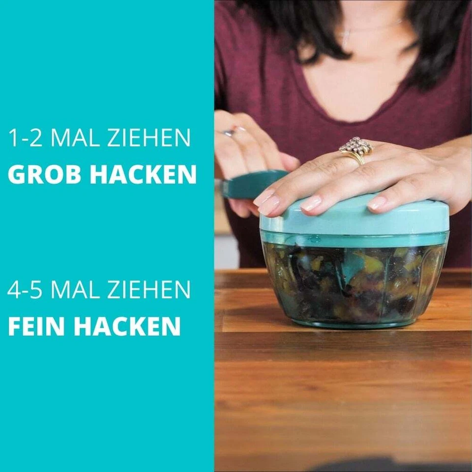 3-Klingen Multi Zerkleinerer Gemüseschneider manuell Zwiebelschneider - 2 STÜCK - Bild 4 von 4