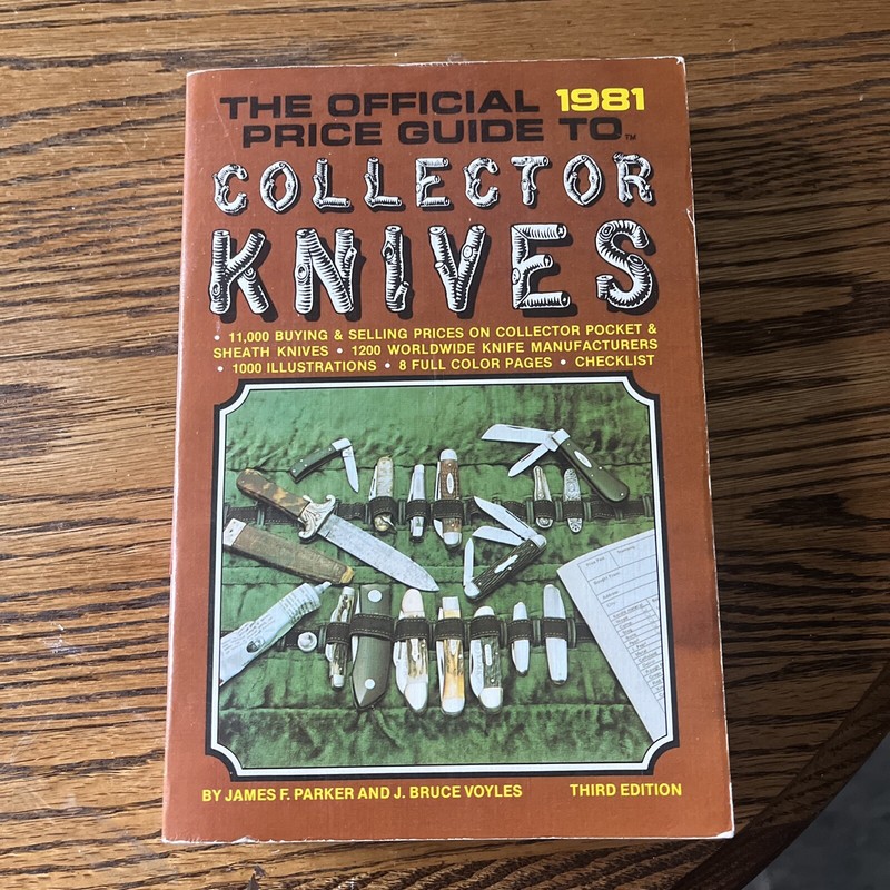 The Official 1981 Price Guide To Collector Knives Parker & Voyles Third Edition
