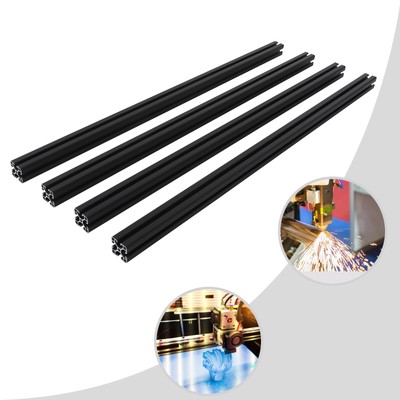 Aluminum T-slot 4040 extruded profile 40x40mm Length 1000mm, 4 pieces set