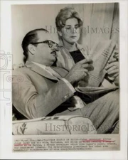 1960 Press Photo Jorge Zayas, exiled Cuban newspaper editor and wife in Miami.