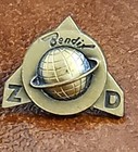 VTG Gold Toned Enameled Lapel Hat Pinback Bendix Automotive