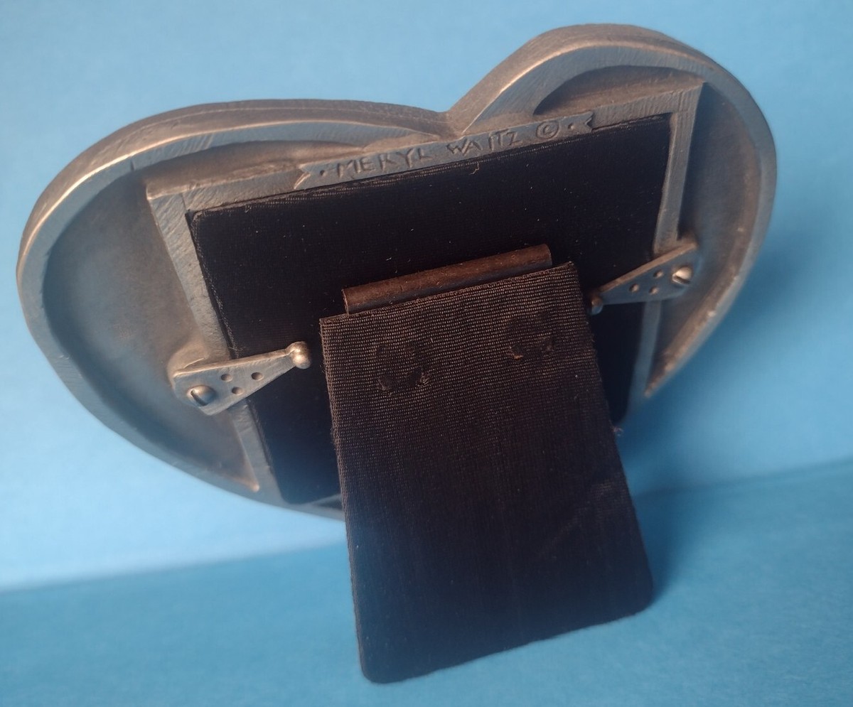 Fine Pewter Heart Frame Handmade In NYC Meryl Waitz Designer