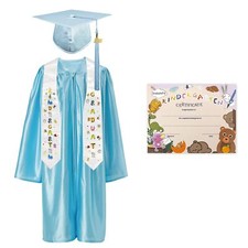 Kindergarten Graduation Cap Gown Package Class of 2025 with Stole Certificate