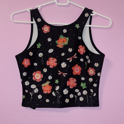 Blackmilk fairycore cottage moon crop top shirt renaissance elf elven mushroom