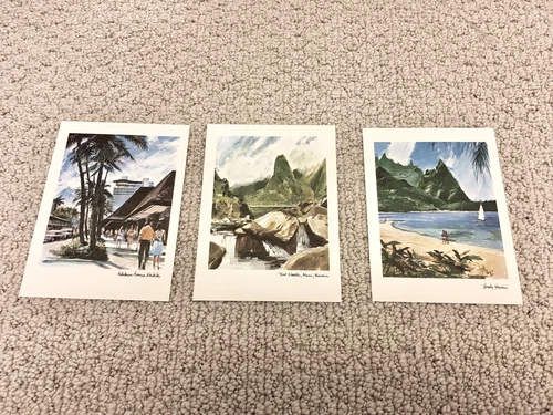 Vintage 70s Era HAWAII Postcards Maui Waikiki Kauai Beach Never Used