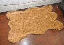 28" x 48" Accent Lodge Cabin Bedroom Rug Decors Lux Faux Fur with Suede Backing