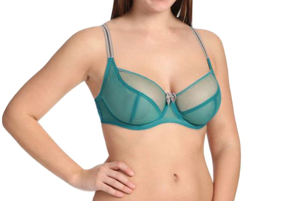 Claudette Dessous Full Coverage Bra Peacock Color Women's Sexy Intimate Lingerie - Image 3 of 4