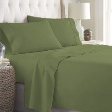800 TC Egyptian Cotton 8,10,12,15,18 Inch Deep Pocket Sheets Moss Solid