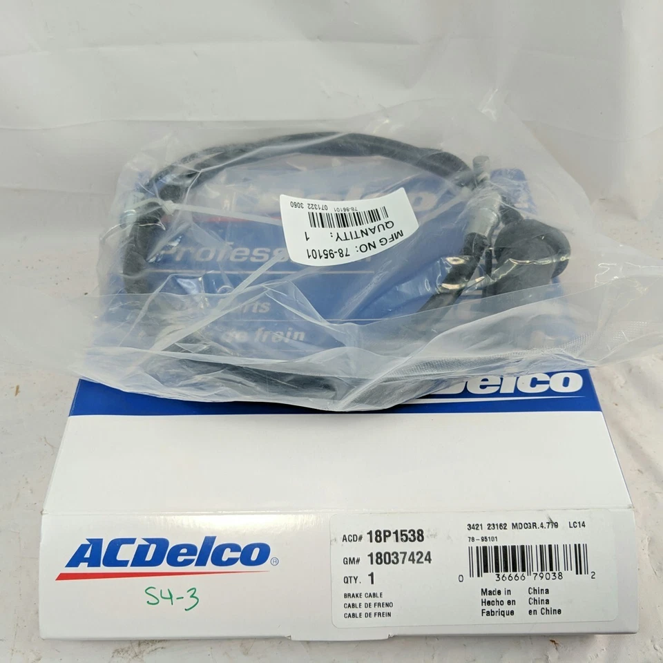 Cable de freno de estacionamiento delantero ACDelco 18P1538 GM 18037424 para Grand Voyager 60,6 pulgadas Foto 2 de 4