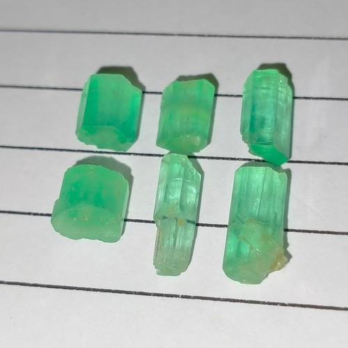 Emerald natural facet rough raw gemstones loose crystals lot Panjshir 5.48ct - Picture 2 of 7