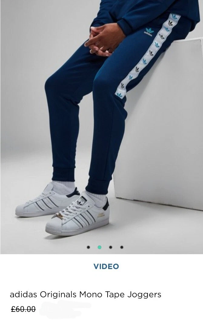 Adidas Originals Poly Fleece Slim Fit Track Pants Joggers Men's Size: XS