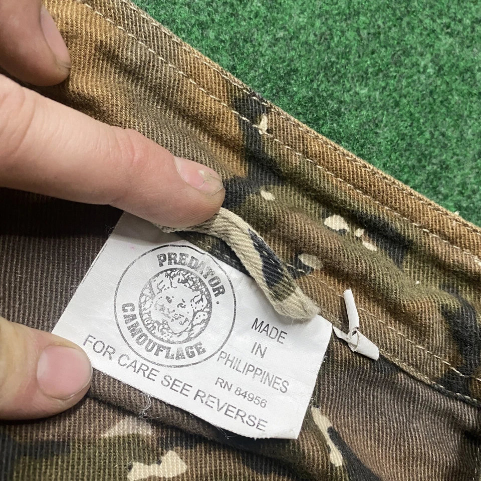 Винтажный хищник камуфляжная куртка мужская XL коричневый камуфляж охоты полный молнии пальто США - Изображение 4 из 4