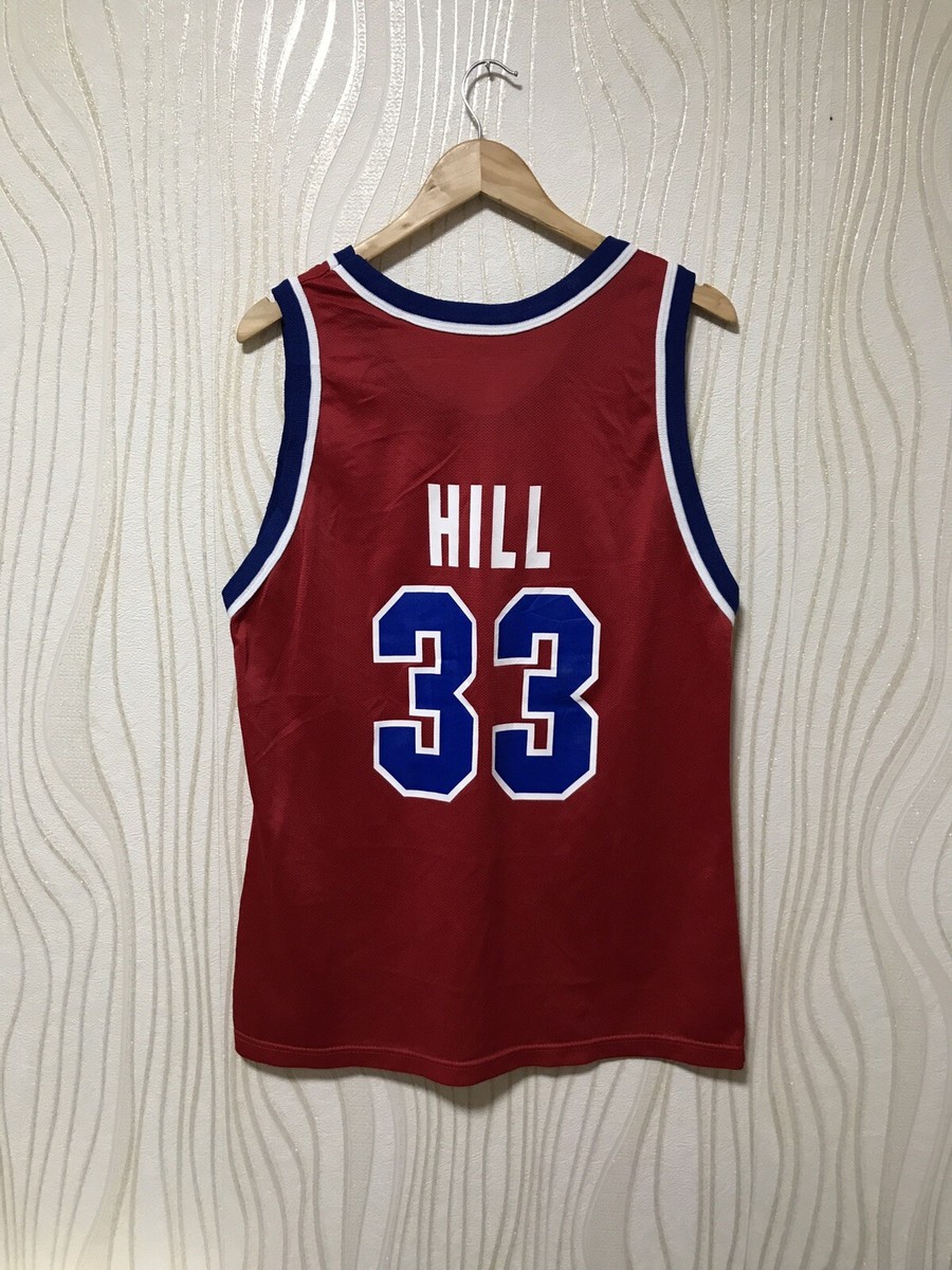 DETROIT PISTONS #33 GRANT HILL NBA BASKETBALL SHIRT JERSEY