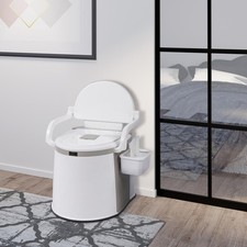 5 Gallon Camping Portable Toilet Travel Outdoor/Indoor Commode Potty Tissue Box
