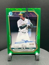 2026 Bowman Chrome Prospect Leo De Vries, Athletics Auto Green Refractor 93/99