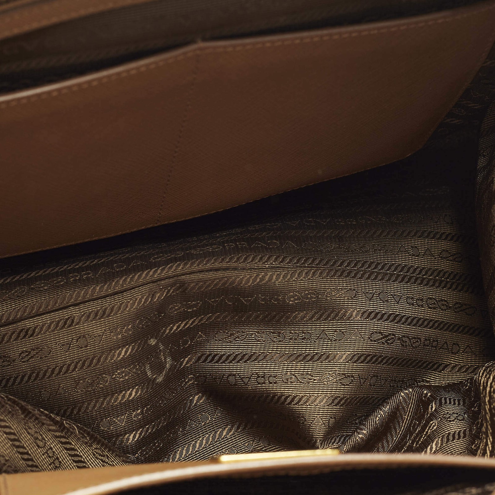 Prada Gardeners Tan Saffiano Lux Leather Tote thumbnail 8