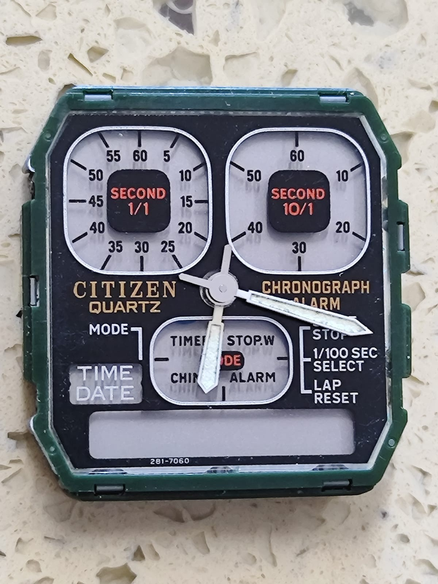 Citizen 8943-083652 Robot face Part Movement Not work LCD Good for