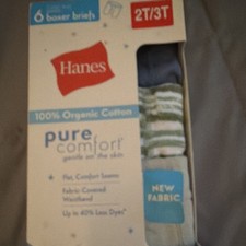 Hanes Pure Comfort Toddler Boxer Brief Underw...