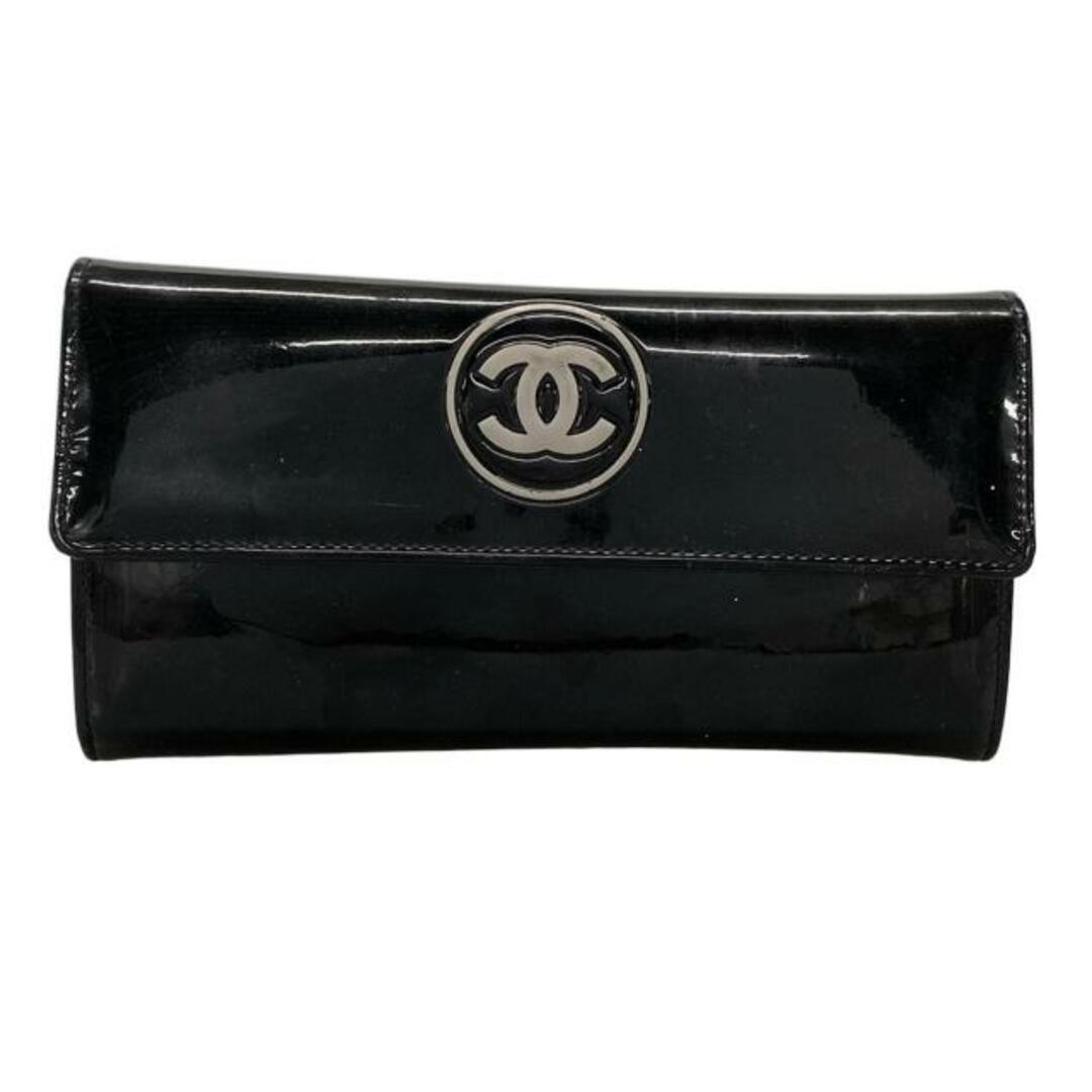 Chanel Long Wallet Make-Up A69090 Black Leather