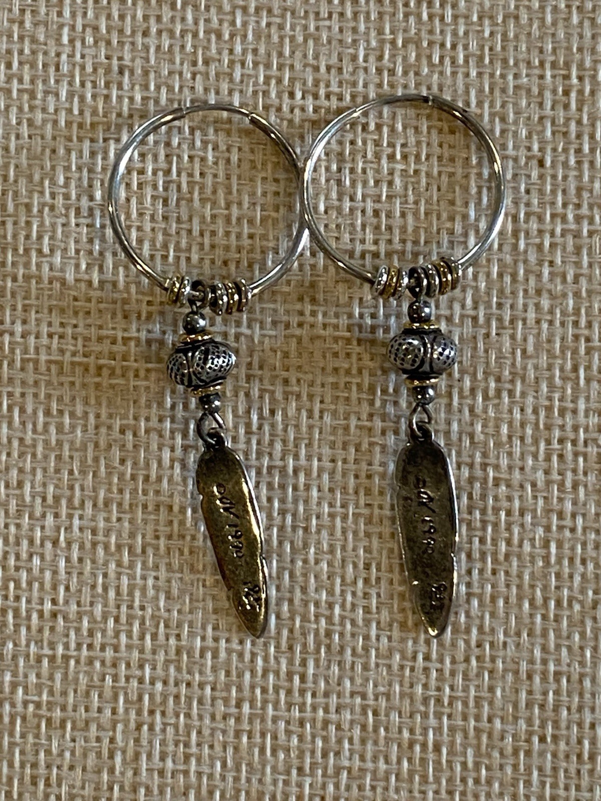 Native American Style Dangling Feather Sterling S… - image 4