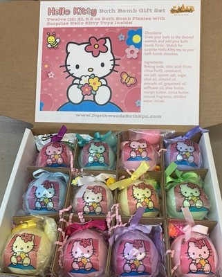 Large Hello Kitty 12-pack Bath Bomb Gift Set for Kids