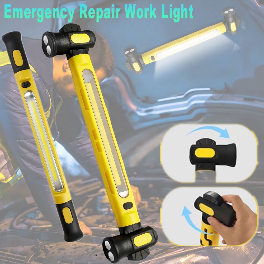 LED Magnetic Work Light Underhood Work Lamp W/Hooks & Rotating Magnetic Base