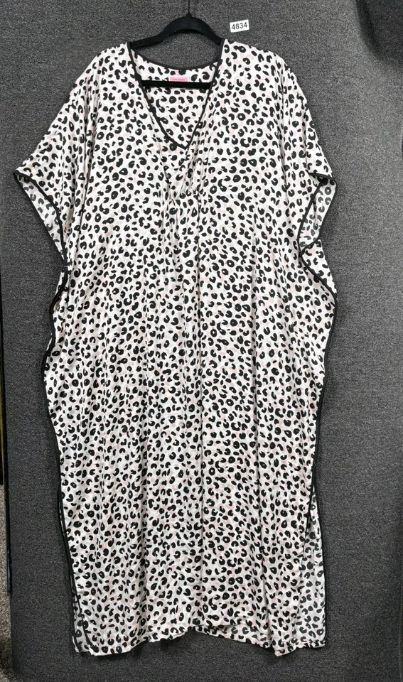 Kate Spade Kaftan Fiji Felino Leopardo Manchas Caftán Cubrir Mujer Talla M Foto 2 de 4