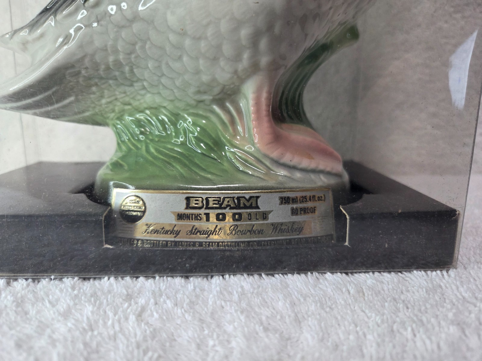 Rare Jim Beam 1979 “The Beam Collection" Snow Goose Decanter  Empty W/ Tag& Case