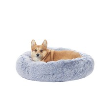 Calming Donut Dog Bed, 30 Inches Round Fluffy Dog Beds for Medium Dogs, Anti-...