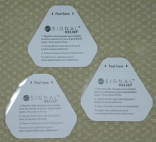 Lot of 3 SIGNAL RELIEF Reusable Adhesive  Adhesive ONLY No Patch  NEW
