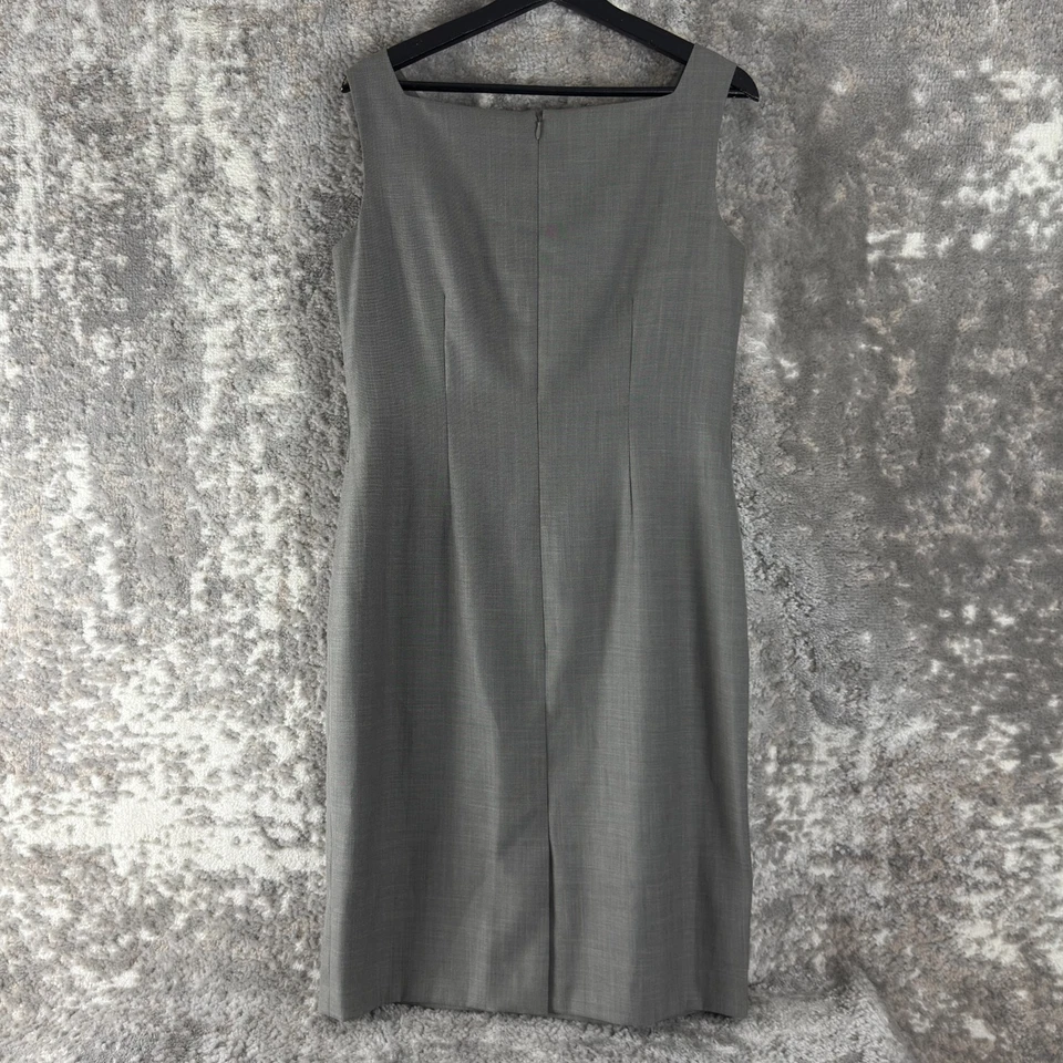 Платье-футляр Anne Klein размер 10 длина до колена серое без рукавов на молнии с подкладкой - Изображение 3 из 4