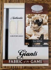2008 Leaf Certified Materials Fabric of the Game Position Y. A Tittle/50 Giants 