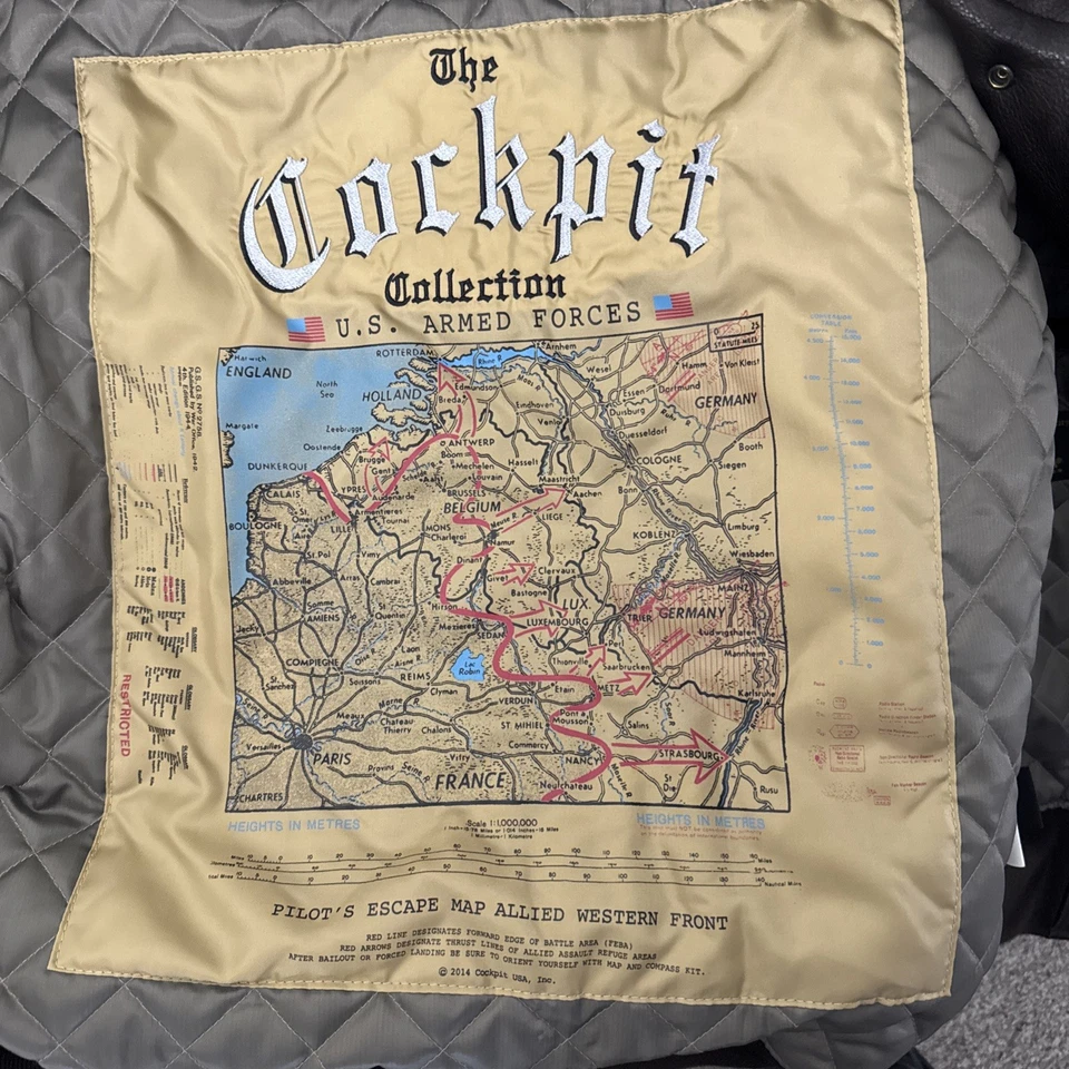 Cockpit США G-1 Bomber куртка 2XL коричневый кожаный специальный выпуск Z201035MCW - Изображение 2 из 4