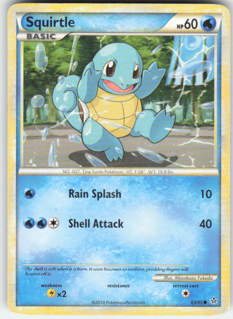 Squirtle 63/95 Unleashed Pokemon TCG DM