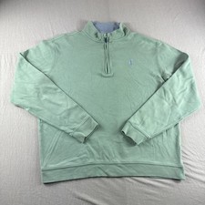 Johnnie O Sully 1/4 Zip Pullover Men M Eucalyptus Sweatshirt Golf Preppy Sweater