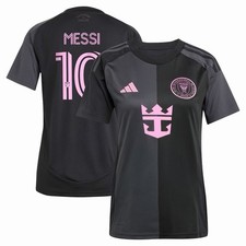 Lionel Messi Inter Miami CF adidas Women's 2025 The Fortitude Kit Jersey - Black