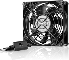 ELUTENG USB Fan 80Mm, USB Computer Fan 5V Quite USB Ventilation Fan Compatible w