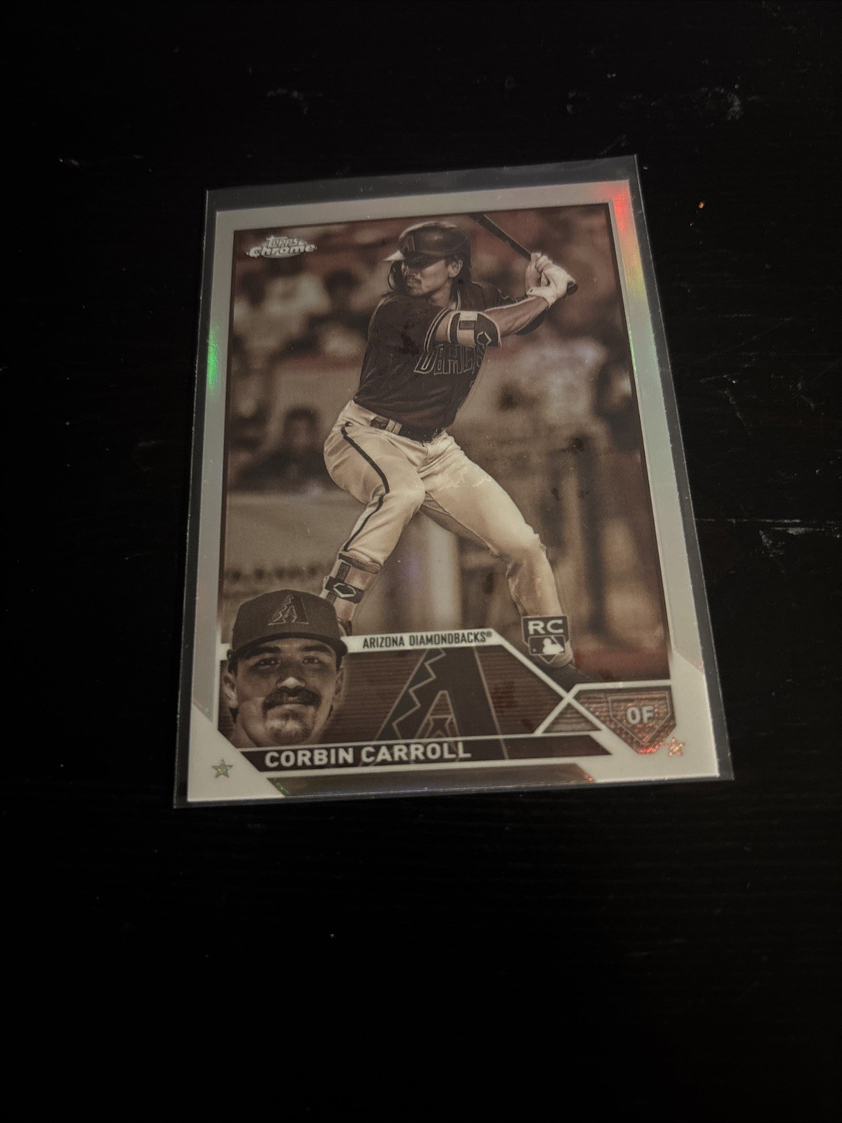 Corbin Carroll 2023 Topps Chrome #95 Sepia Refractor Rookie RC Diamondbacks