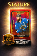 2021-22 Upper Deck Stature Brent Burns Red /25 #90 San Jose Sharks
