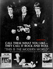 1977 The Jam "This Is The Modern World" Album Release Industry Promo Reprint Ad