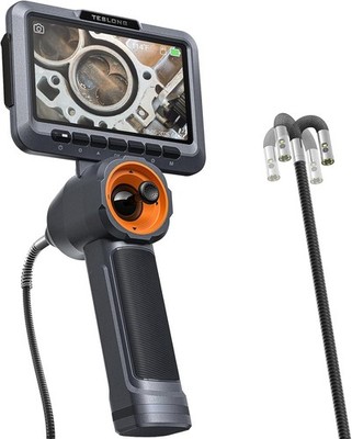 Dual Lens Teslong 360 Articulating 4-Way Joystick Borescope Inspection Camera
