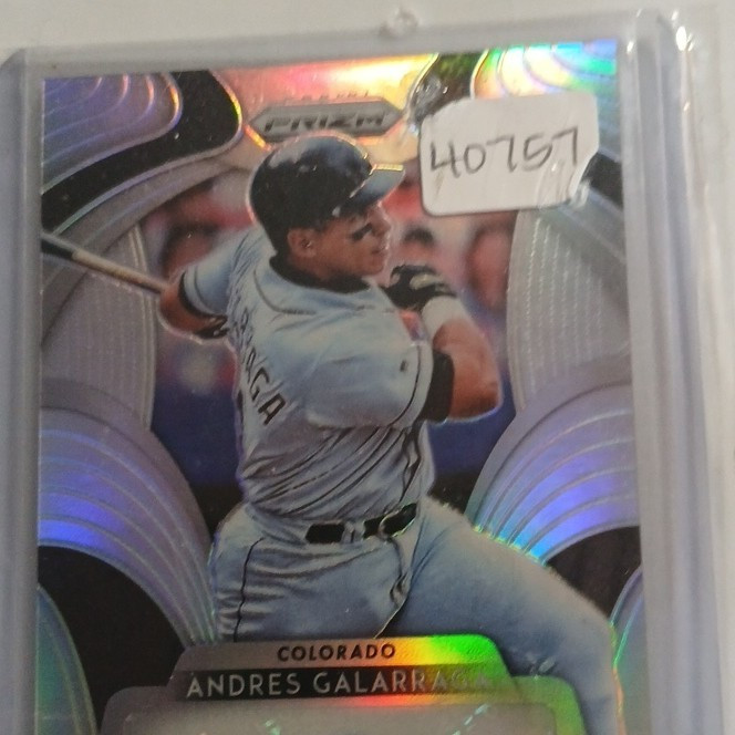 PANINI 2019 PRIZM ANDRES GALARRAGA SIGNATURES INSERT #S-AG COLORADO ROCKIES MLB