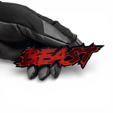 1pc Beast Custom 3d Car Emblem Multicolor Acrylic Car Fender Badge Decal