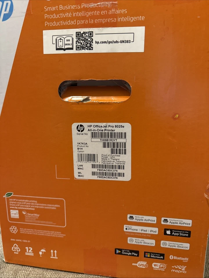 HP OfficeJet Pro 8025e All-in-One Printer 1K7K3A#B1H NEW Nib - Image 2 of 4
