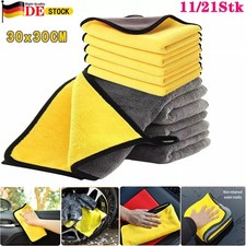 11/21 Stück Auto Mikrofasertuch Poliertuch Trockentuch Microfaser 30*30cm DE