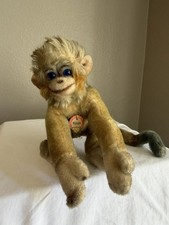Vintage STEIFF Germany Mohair MUNGO MONKEY Plush Collectible Toy Blue Eyes 6  