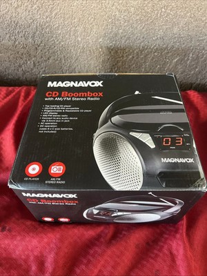 Magnavox MD6924M2-BK Portable Top Load CD Boombox w/AM/FM Stereo Open Box Radio